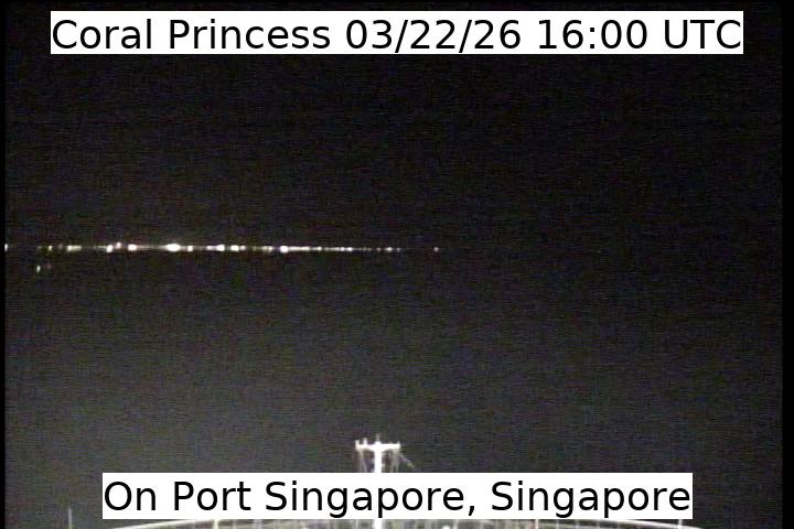 A live picture from the bridge of the Coral Princess