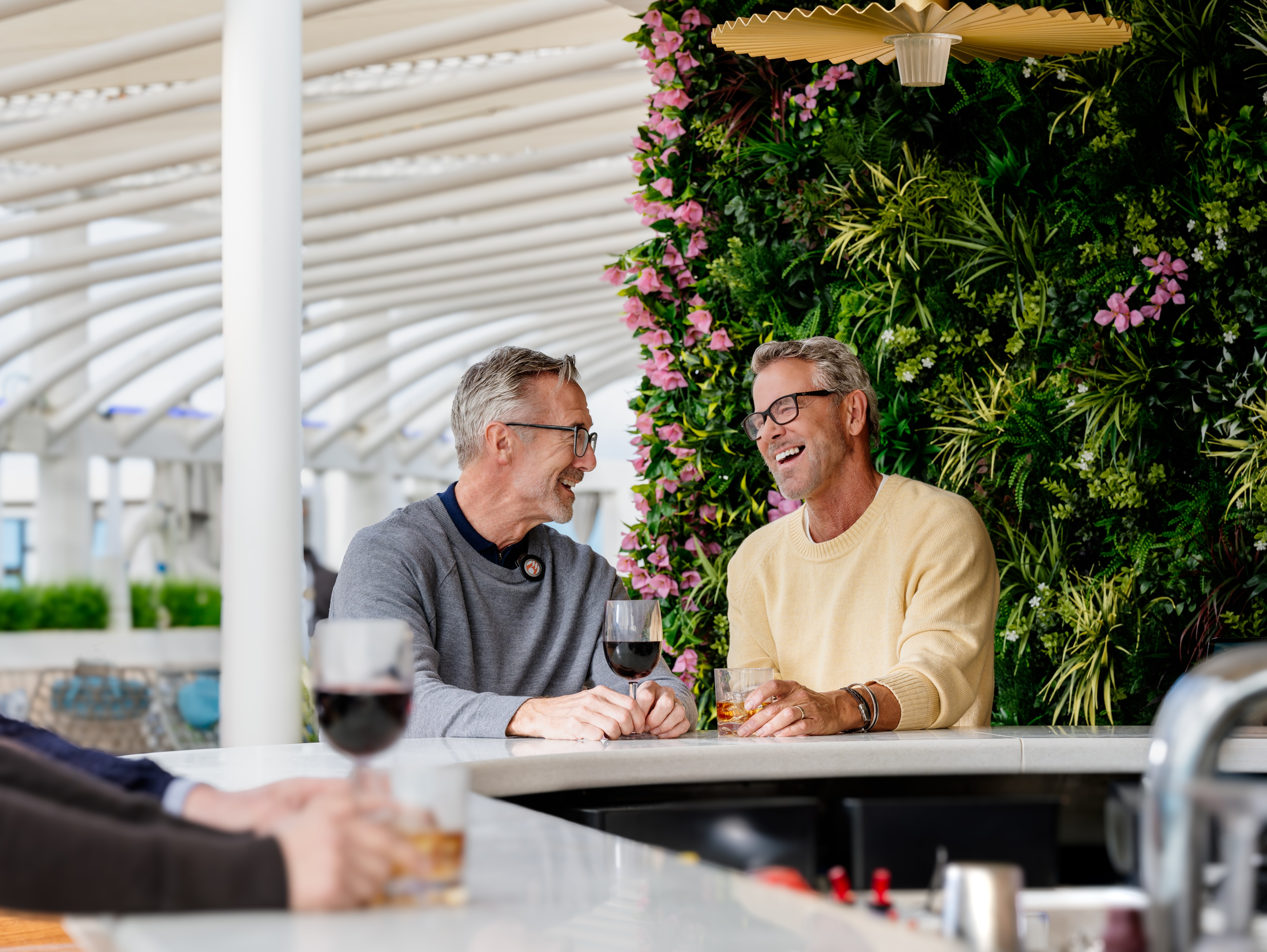 Couple sitting at the bar
