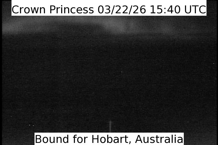 A live picture from the bridge of the Crown Princess