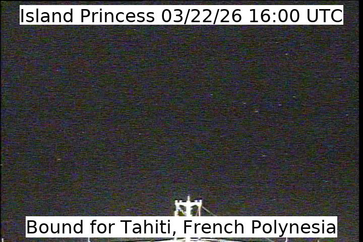 A live picture from the bridge of the Island Princess