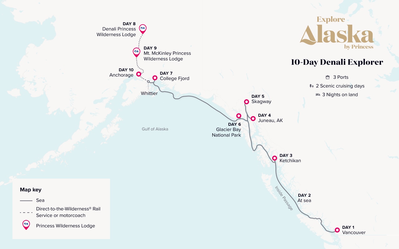 Alaska Cruise Map
