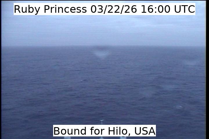 A live picture from the bridge of the Ruby Princess