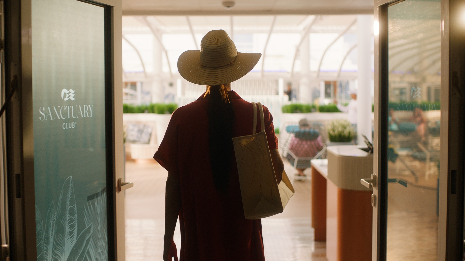 Person entering Sanctuary Club