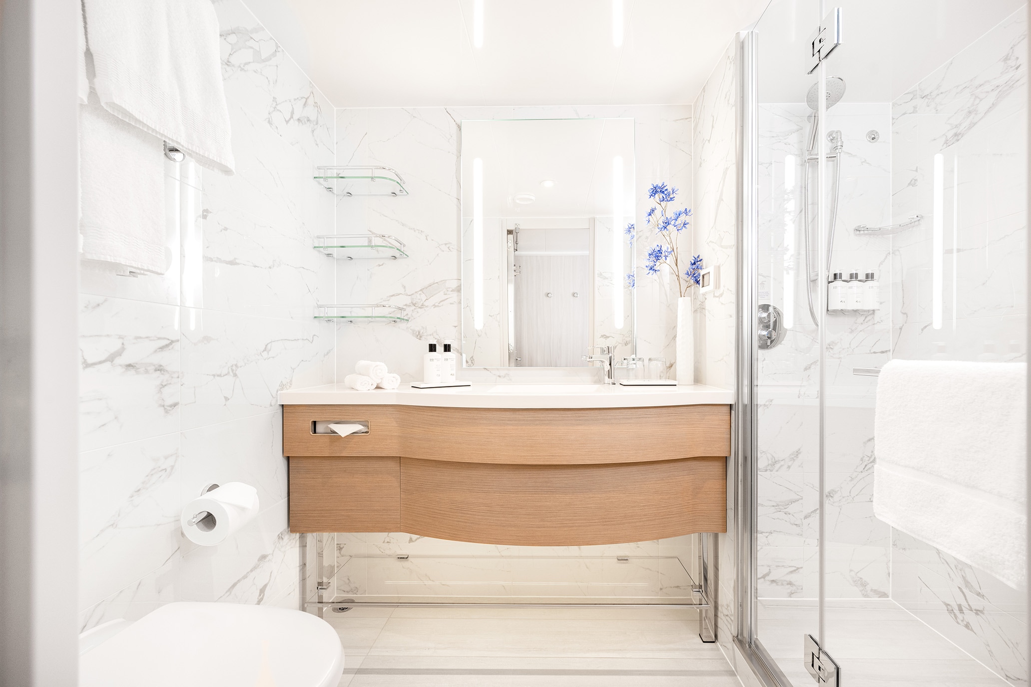 Refresh and rejuvenate in your stylish bathroom