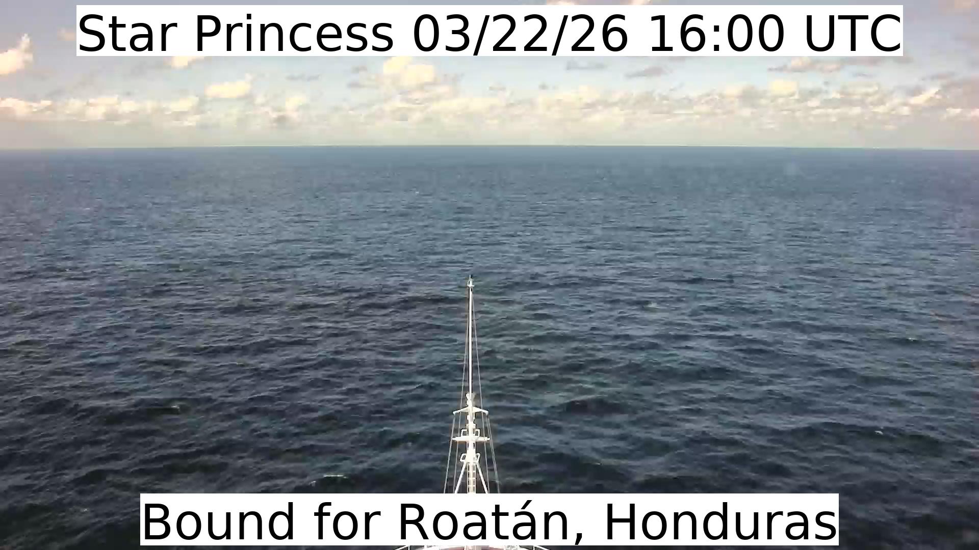 A live picture from the bridge of the Star Princess