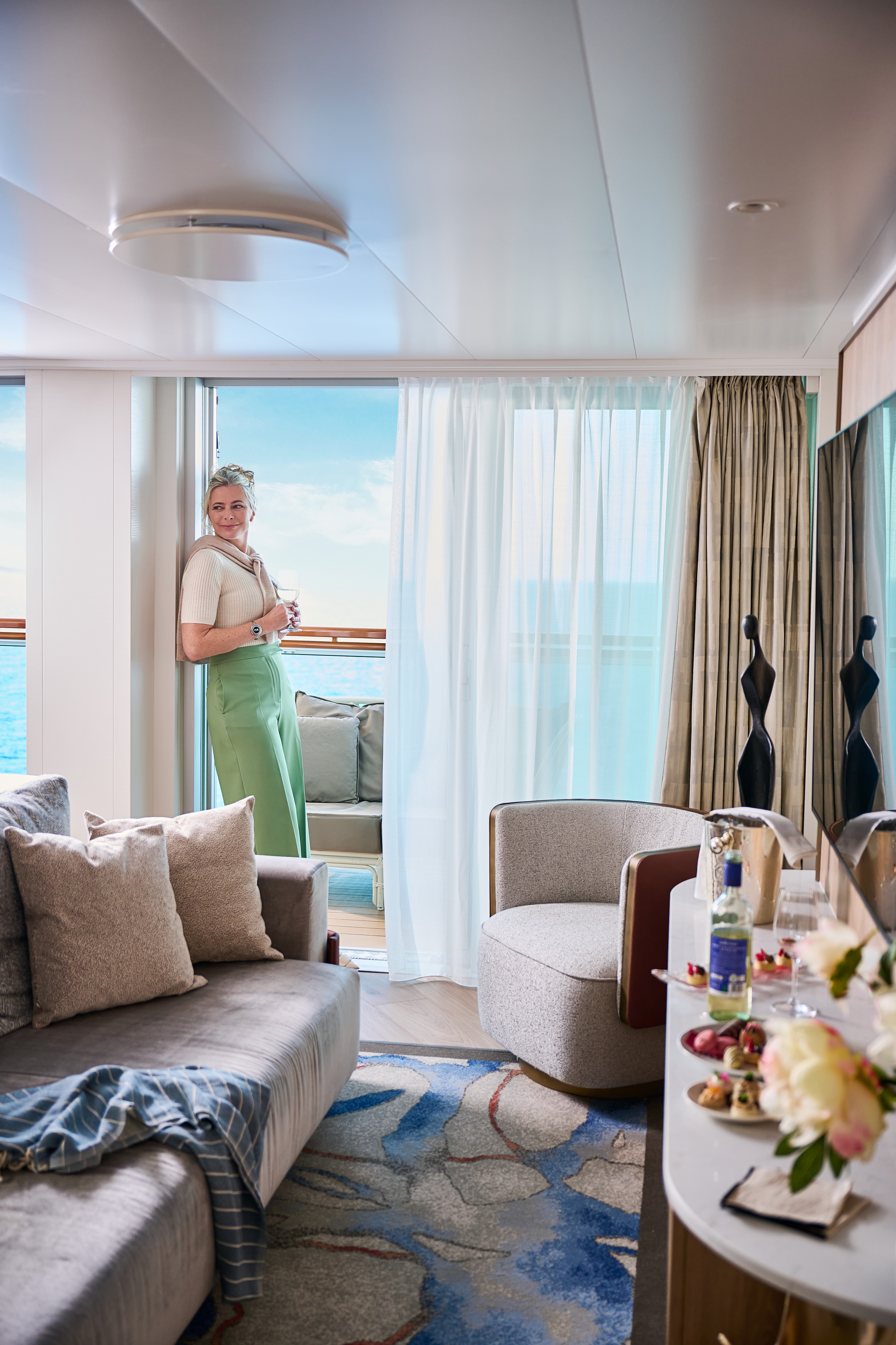 Enjoy spectacular views from your wrap-around balcony on Sky Princess®.