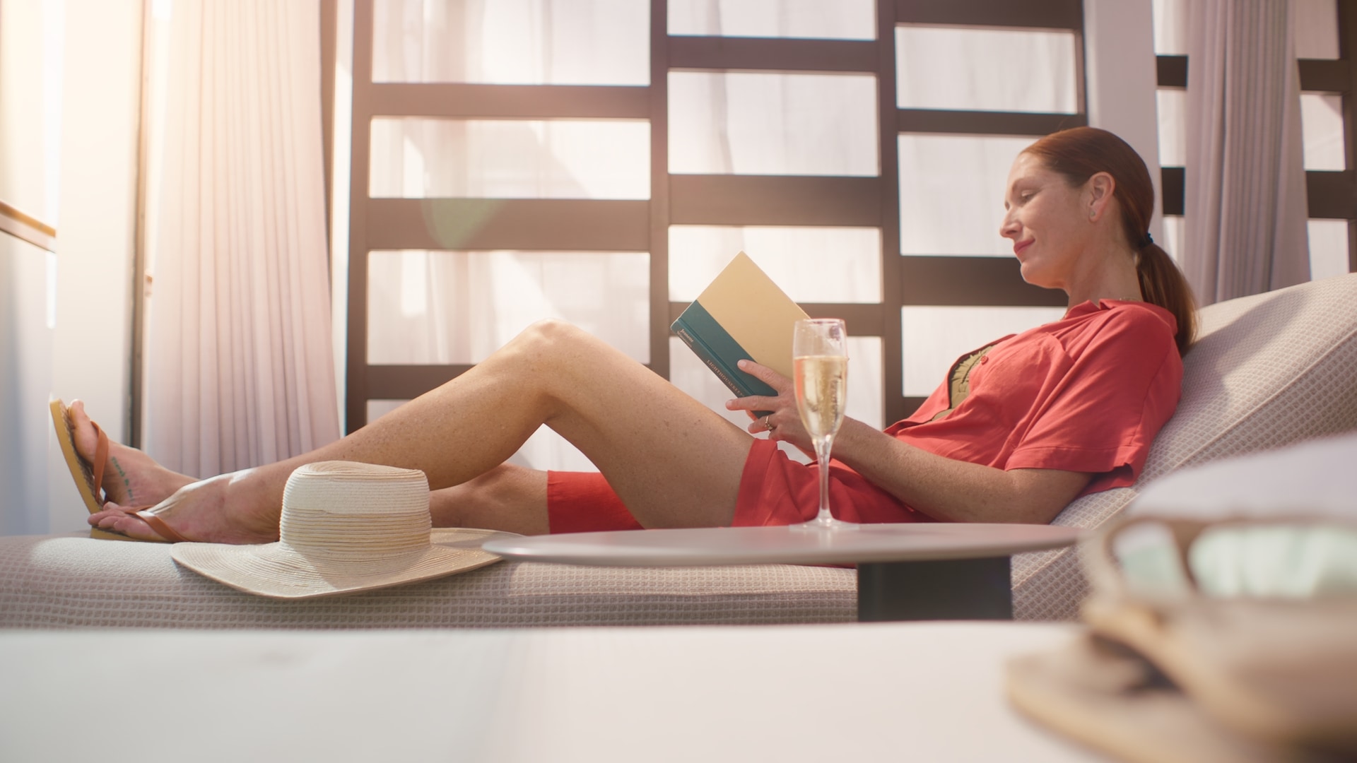 Woman reading a book